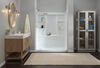 60 x 32" Curved Alcove Shower Base with Left Drain
