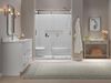 60x32 Alcove Shower Base with Door Bundle - Left Seat Right Drain Curve