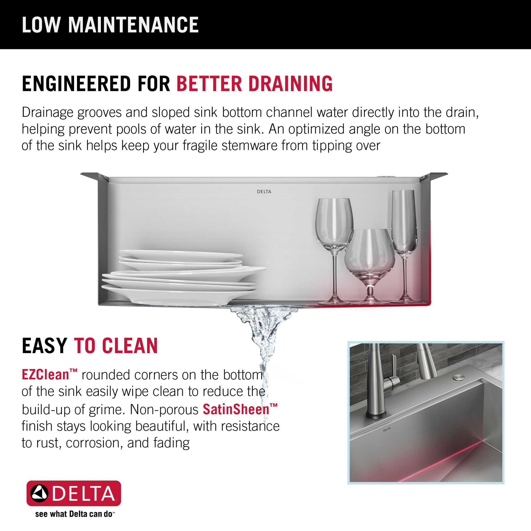 25” Workstation Kitchen Sink Drop-In Top Mount 16 Gauge Stainless Steel Single Bowl with WorkFlow™ Ledge and Accessories, image 7