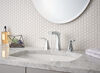 Two Handle Widespread Bathroom Faucet - Metal Pop-Up