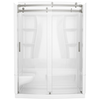60x32 Alcove Shower Bundle with Door - Left Seat Center Drain Curve