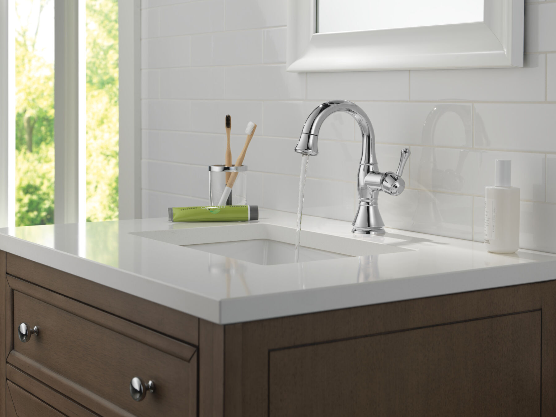 Single Handle Pull-Down Bathroom Faucet, image 8