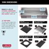 45&rdquo; Workstation Undermount Single Bowl 16 Gauge Stainless Steel Kitchen Sink with 2-Tier&nbsp;WorkFlow&trade; Ledge and Accessories