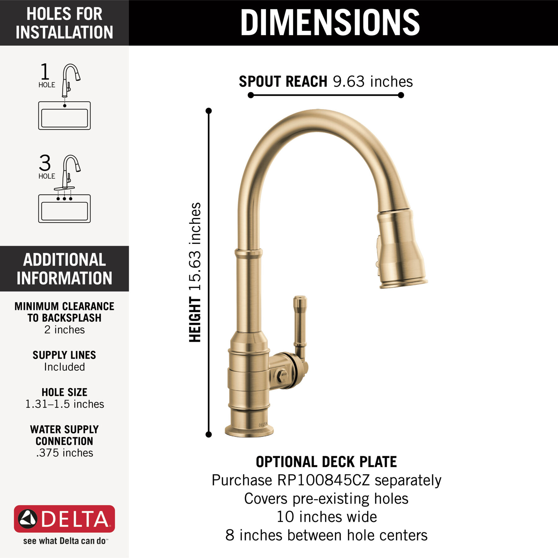 Single Handle Pull-Down Kitchen Faucet, image 1