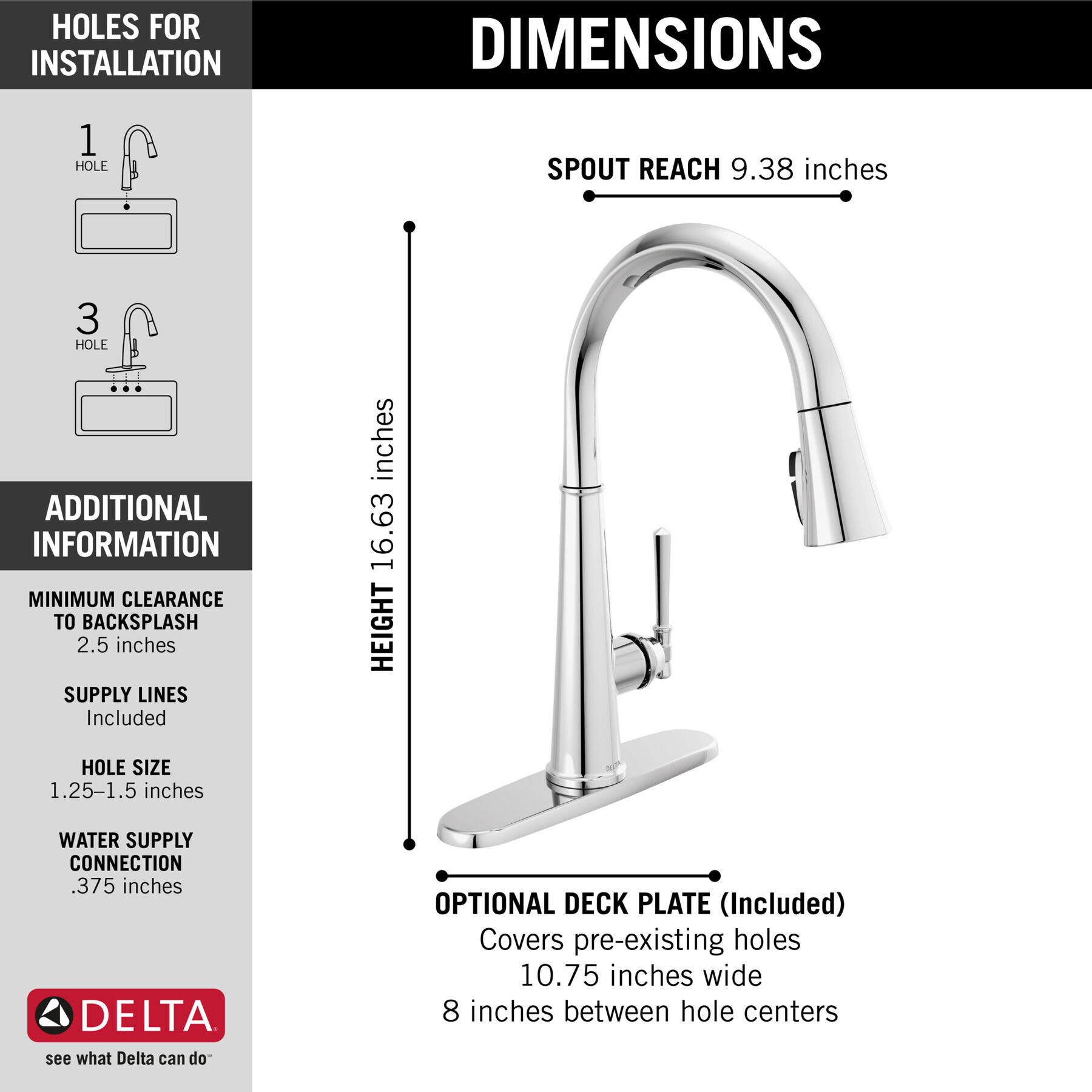Single Handle Pull-Down Kitchen Faucet, image 2