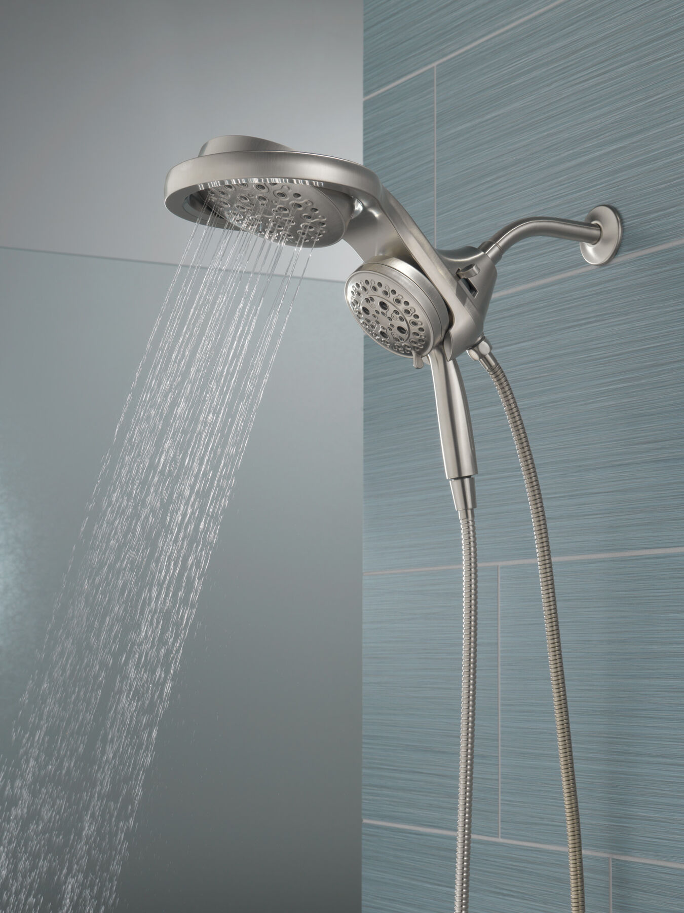 HydroRain® H2Okinetic® 5-Setting Two-in-One Shower Head (Recertified), image 4