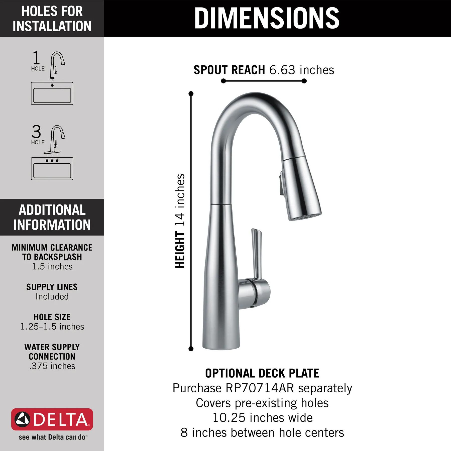 Pull-Down Prep Faucet  (Recertified)