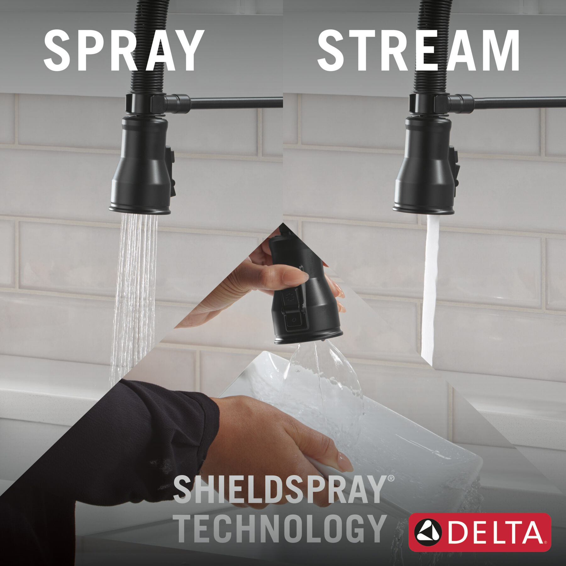 Single Handle Pull-Down Kitchen Faucet With Spring Spout, image 2