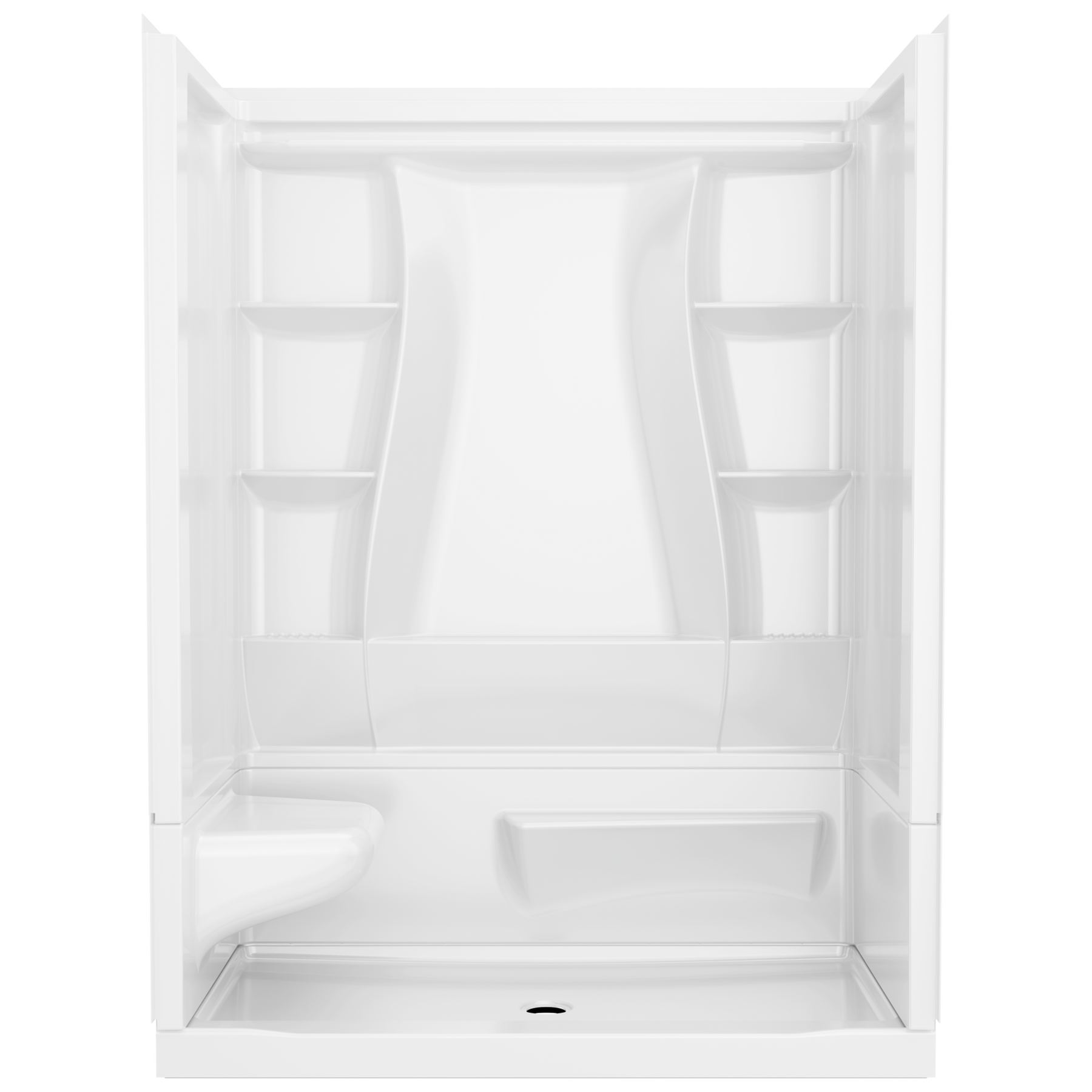 60x32 Alcove Shower Bundle  - Left Seat Center Drain