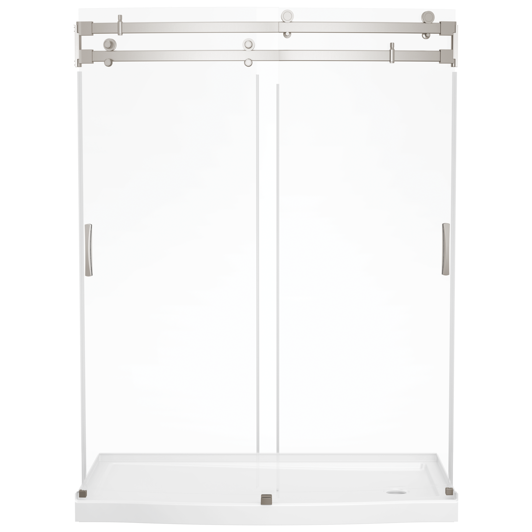 60x32 Alcove Shower Base with Door Bundle - Right Drain Curve