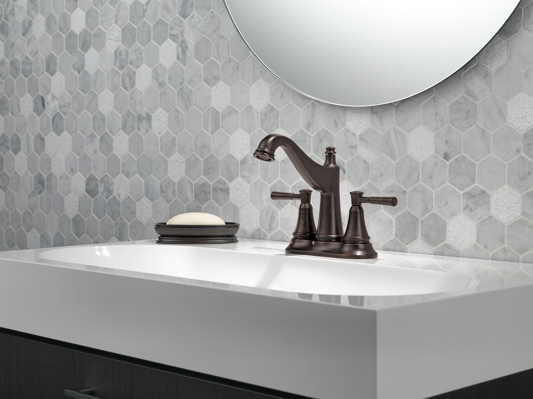 Two Handle Centerset Bathroom Faucet, image 3