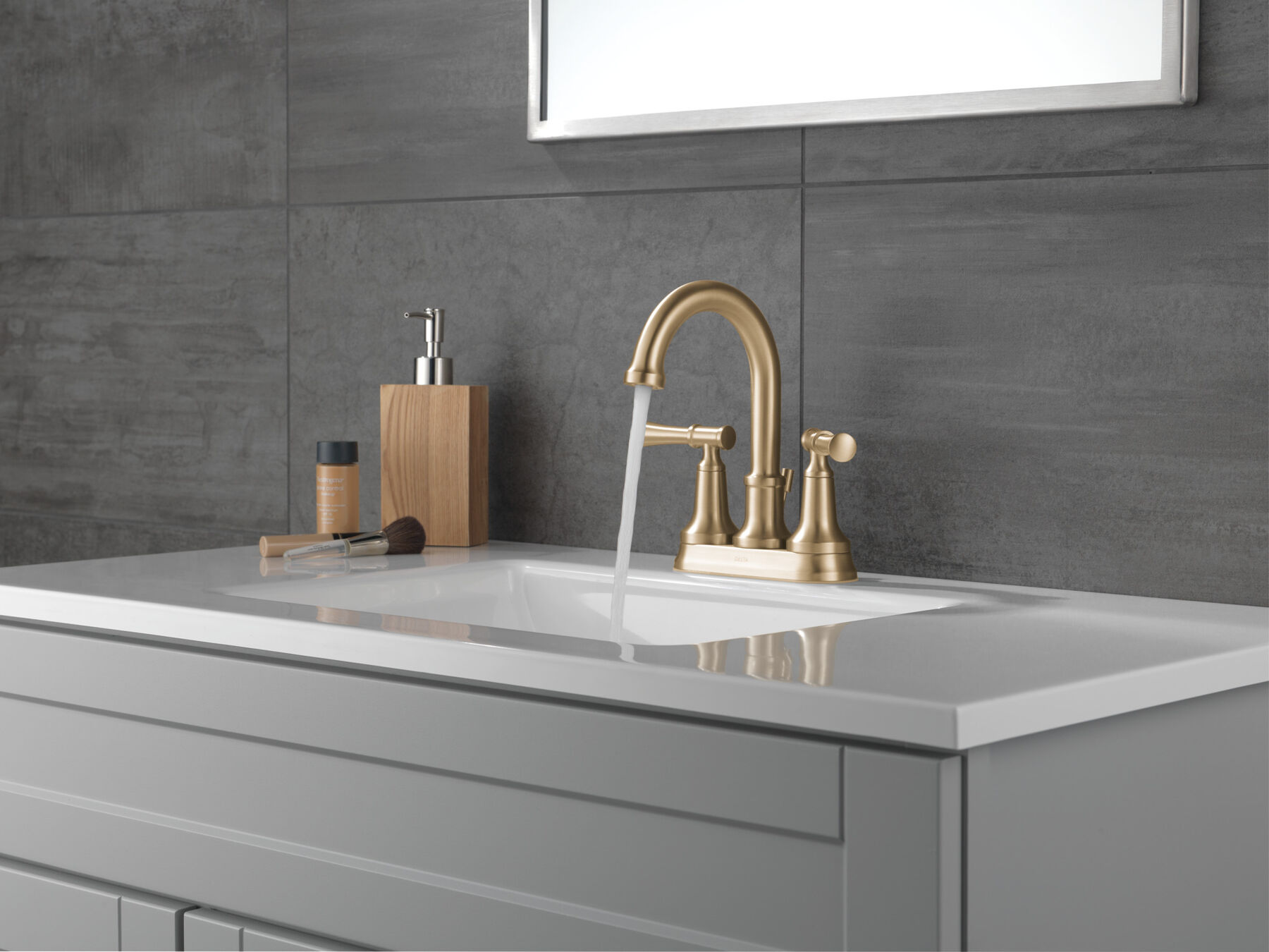 Two Handle Centerset Lavatory Faucet (Recertified), image 2