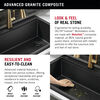 33” Granite Composite Workstation Kitchen Sink Drop-In Top Mount Single Bowl with WorkFlow™ Ledge and Accessories