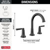 Two Handle Widespread Bathroom Faucet (Recertified)