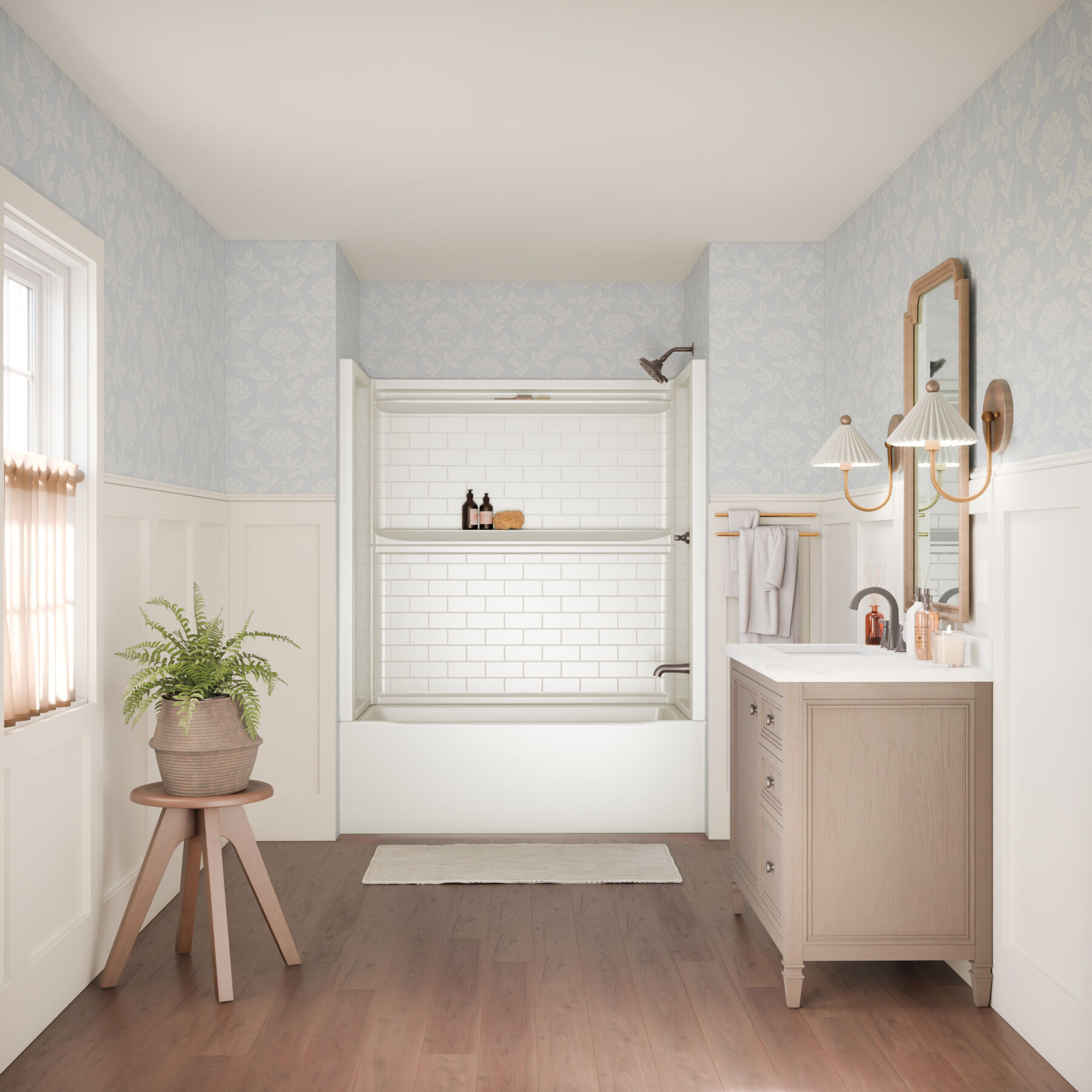 60x32 Alcove Bathtub with Tile Wall Bundle - Right Drain, image 2