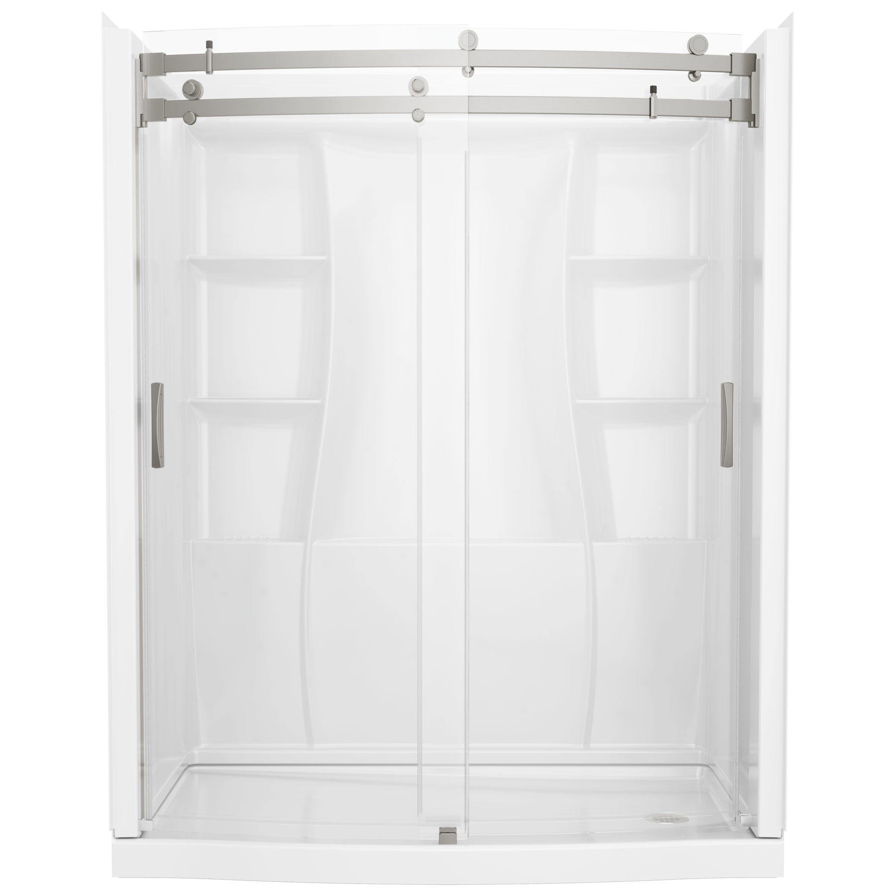 60x32 Alcove Shower Bundle with Door - Right Drain Curve