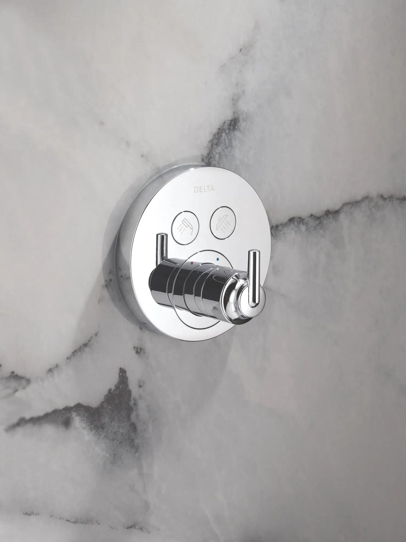 Round Contemporary Push-Button Shower