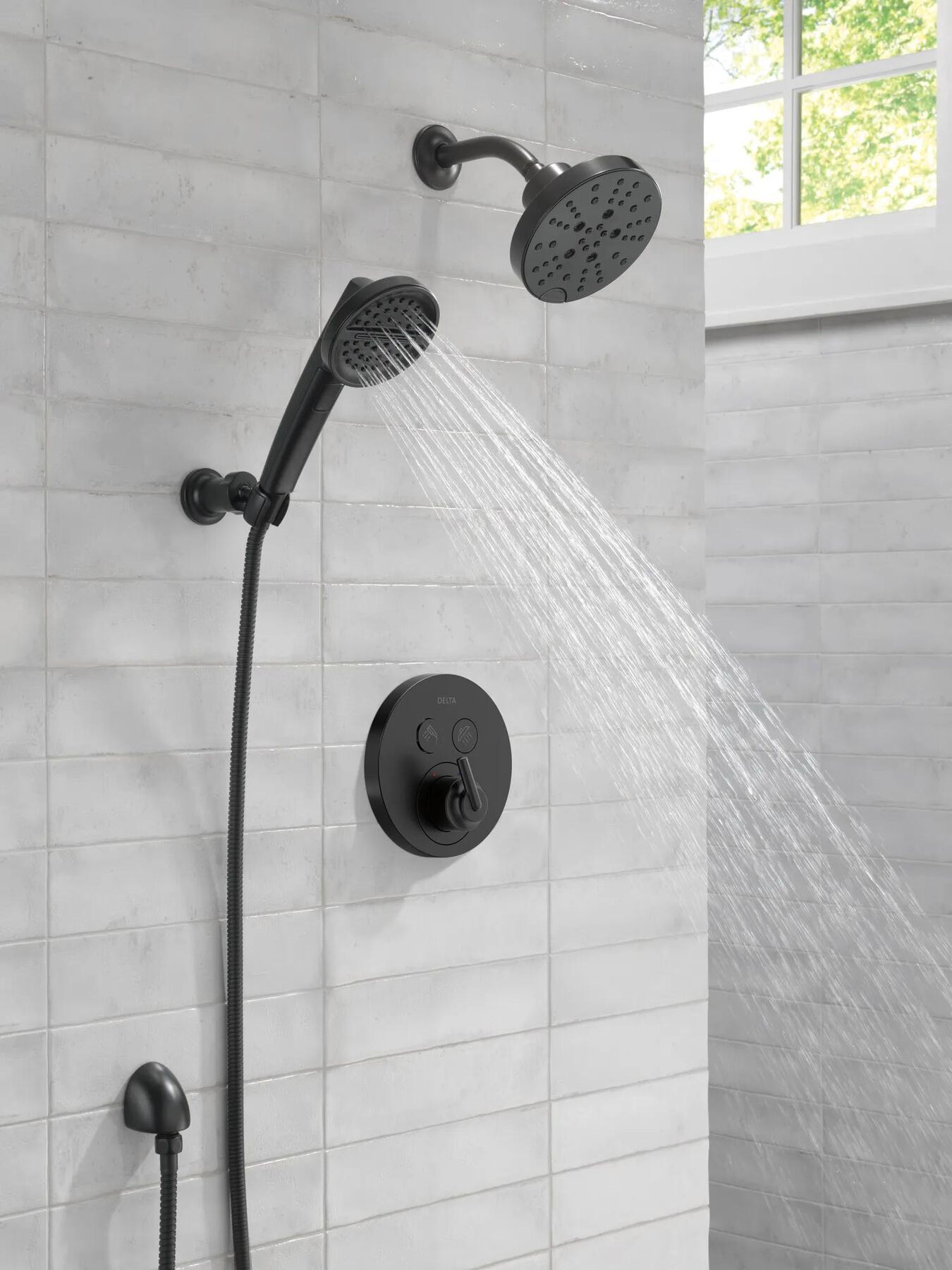 H<sub>2</sub>Okinetic&reg; 5-Setting Contemporary Raincan Shower Head