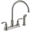 Two Handle Kitchen Faucet with Spray (Recertified)