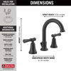 Two Handle Widespread Bathroom Faucet (Recertified)