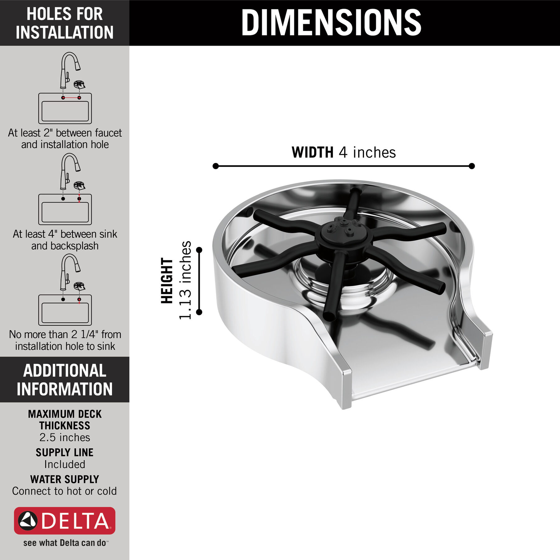 Metal Glass Rinser, image 2