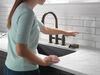 Two Handle Pull-Down Bridge Kitchen Faucet