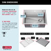 25” Stainless Steel Workstation Kitchen Sink Drop-In Undermount Single Bowl with WorkFlow™ Ledge and Accessories