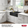 30” Retrofit Farmhouse Apron Front 16 Gauge Workstation Kitchen Sink Single Bowl in with WorkFlow™ Ledge and Accessories for Top Mount Drop-In Installation