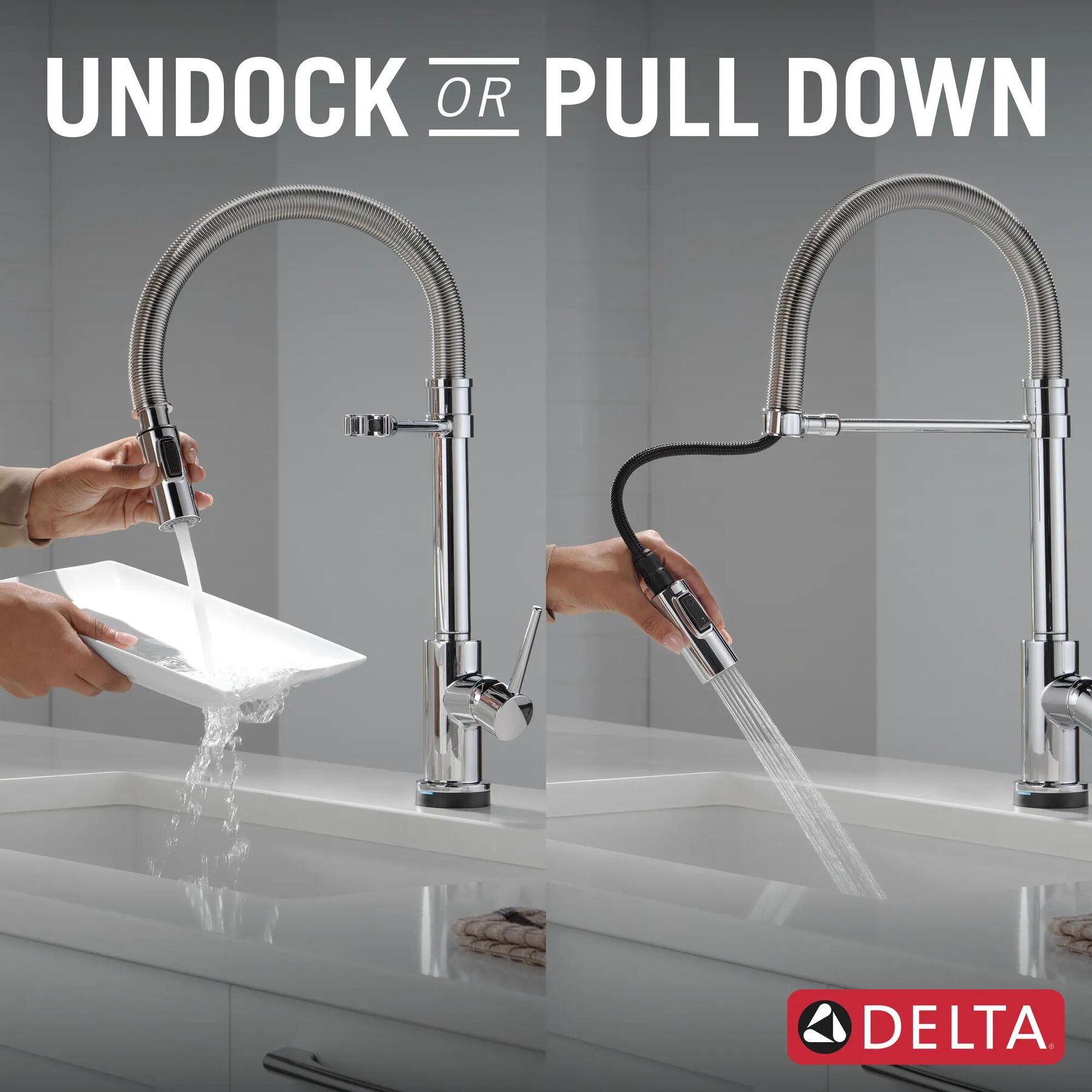 Touch<sub>2</sub>O&reg; Technology Kitchen Faucet with Touchless Technology