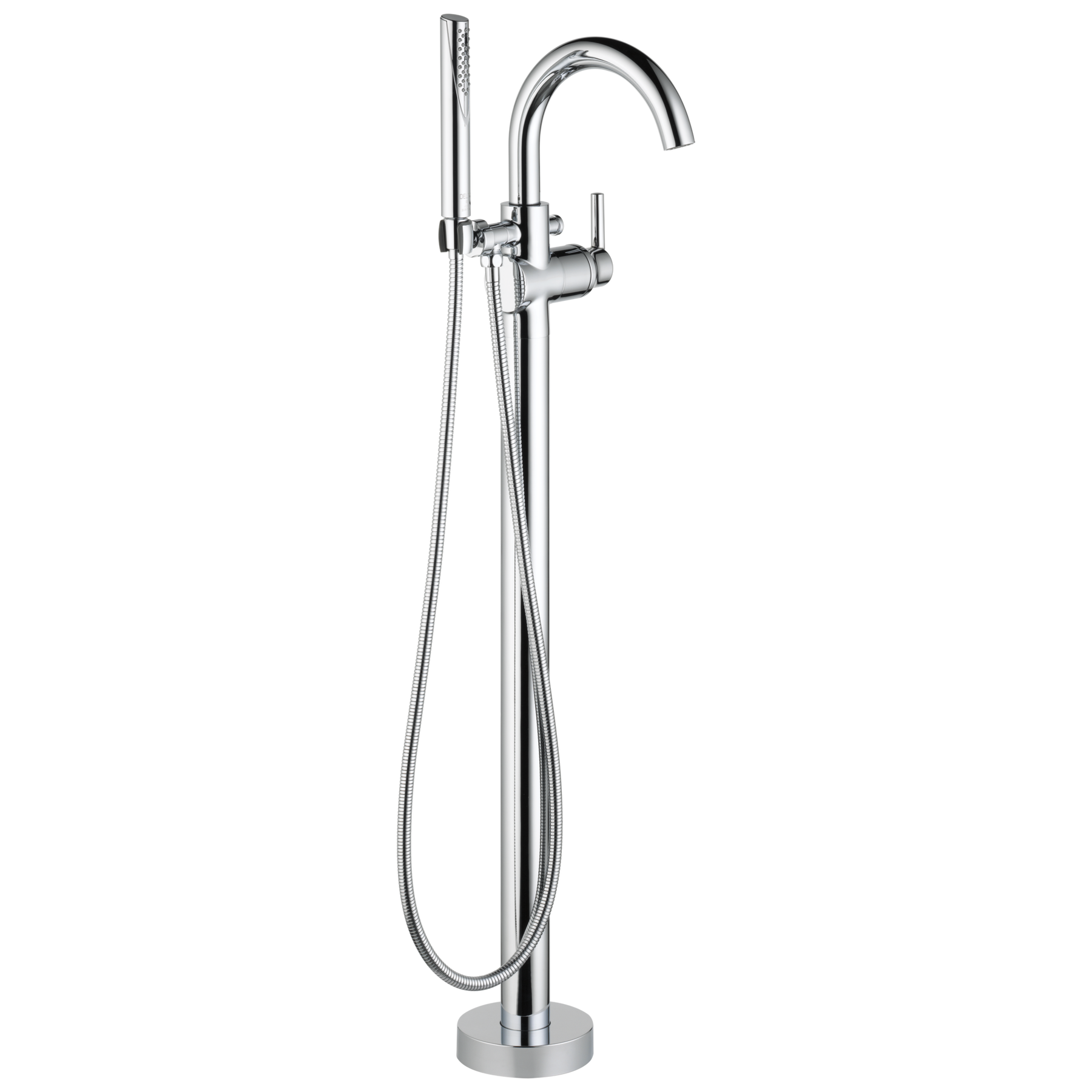 Single Handle Floor Mount Tub Filler Trim with Hand Shower (Recertified)