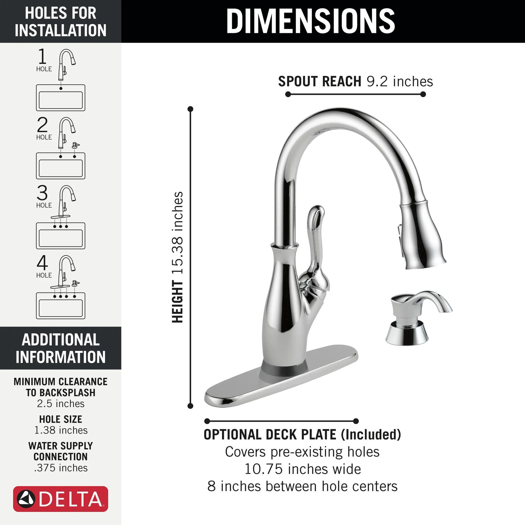 Touch2O with Touchless and VoiceIQ&reg; Technology Single Handle Pull-Down Kitchen Faucet with Soap Dispenser