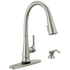 Single Handle Pull-Down Touch<sub>2</sub>O&reg; Technology Kitchen Faucet with Touchless Technology and Soap Dispenser