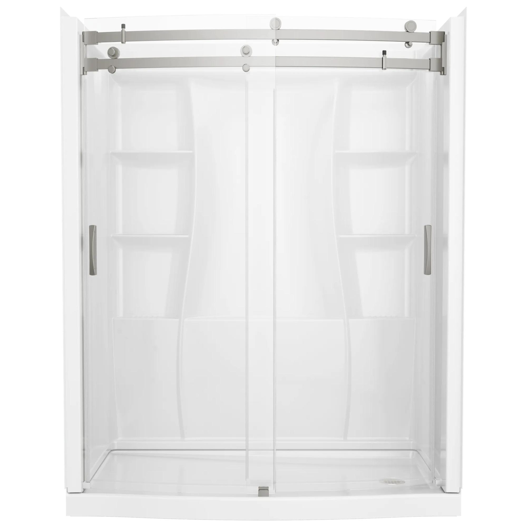 60x32 Alcove Shower Bundle with Door - Right Drain Curve