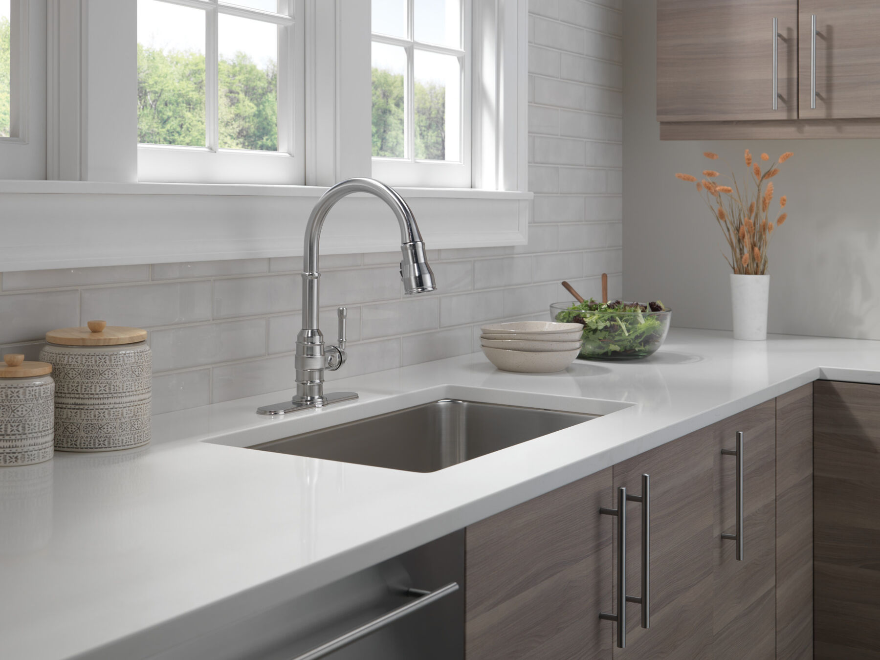 Single Handle Pull-Down Kitchen Faucet, image 6