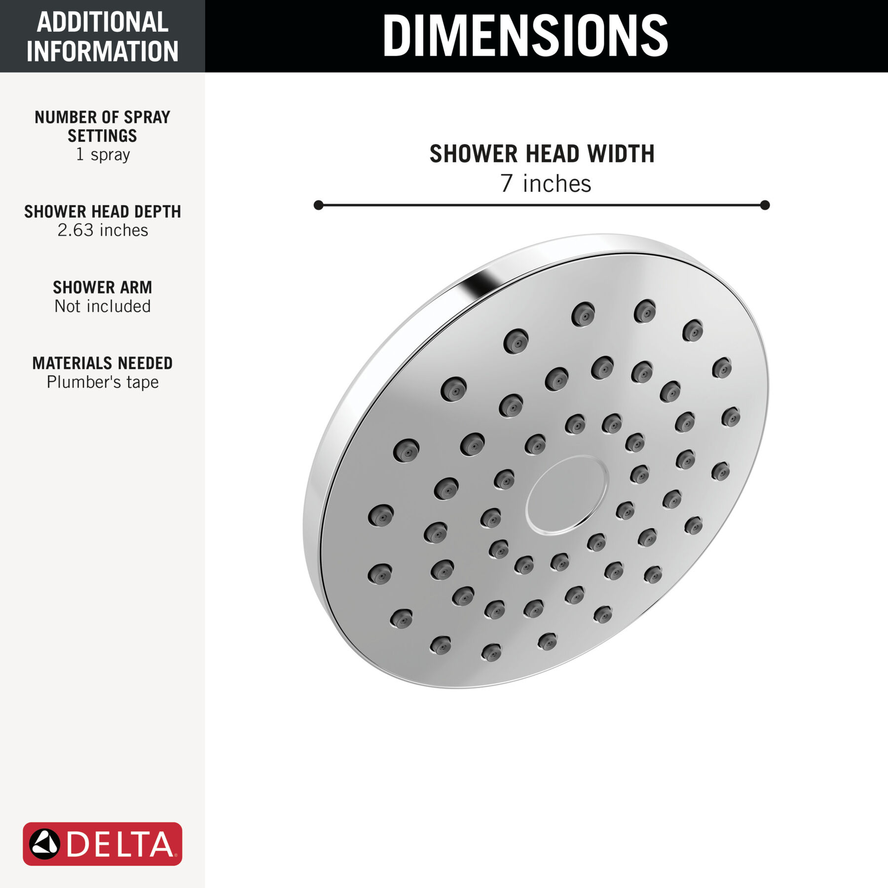 PivotPro™ Raincan Shower Head, image 9