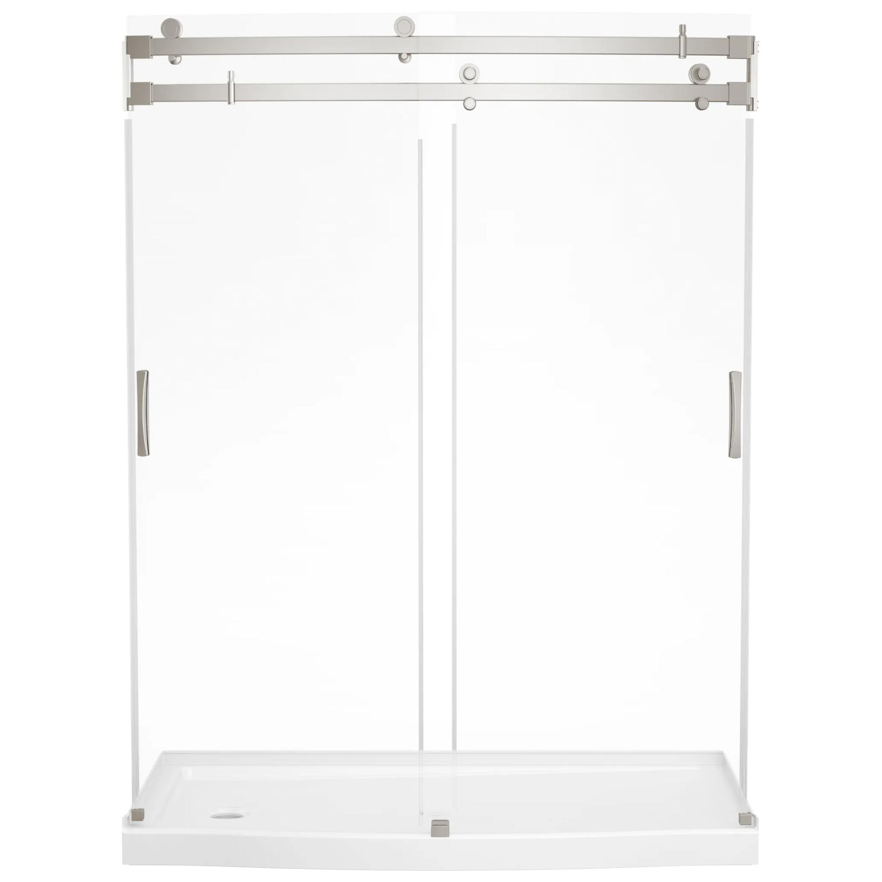 60x32 Alcove Shower Base with Door Bundle - Left Drain Curve