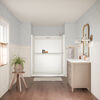 60x32 Alcove Shower Base with Tile Wall Bundle - Right Drain Curve