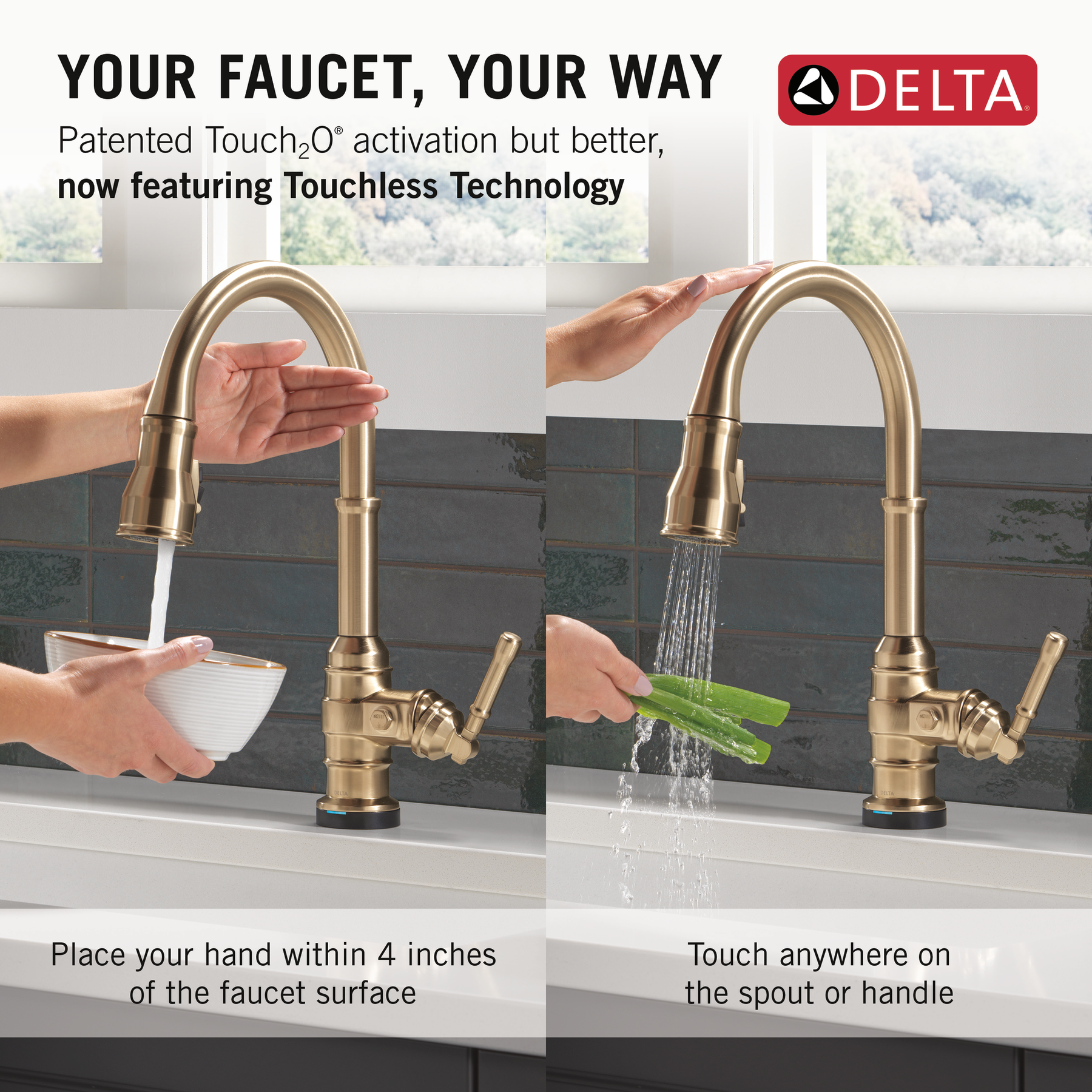 Touch<sub>2</sub>O® Technology Kitchen Faucet with Touchless Technology, image 15