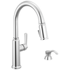 Single Handle Kitchen Pull-Down Faucet w/ Soap Dispenser