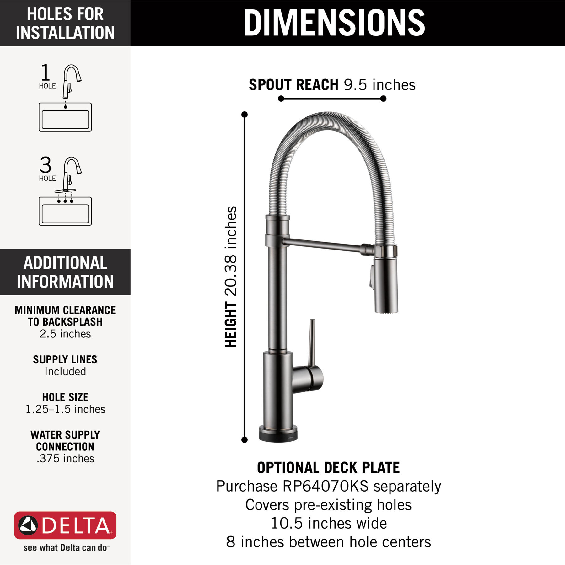 Touch<sub>2</sub>O® Technology Kitchen Faucet with Touchless Technology, image 2