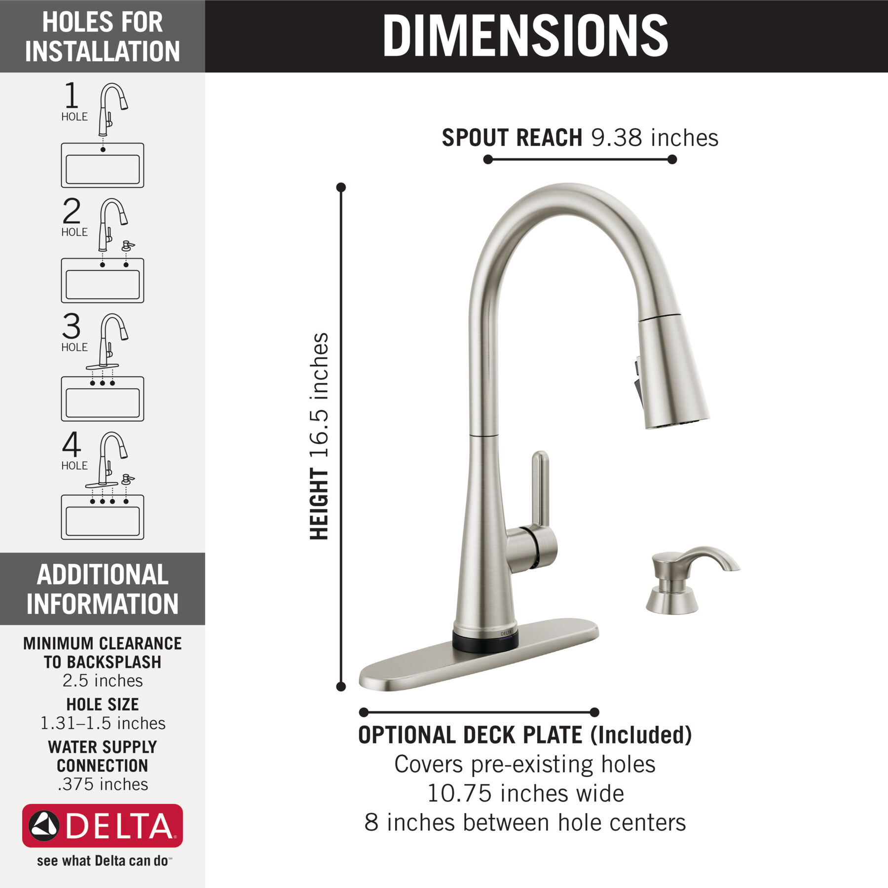 Single Handle Pull-Down Kitchen Faucet with Soap Dispenser and Touch<sub>2</sub>O&reg; Technology Technology