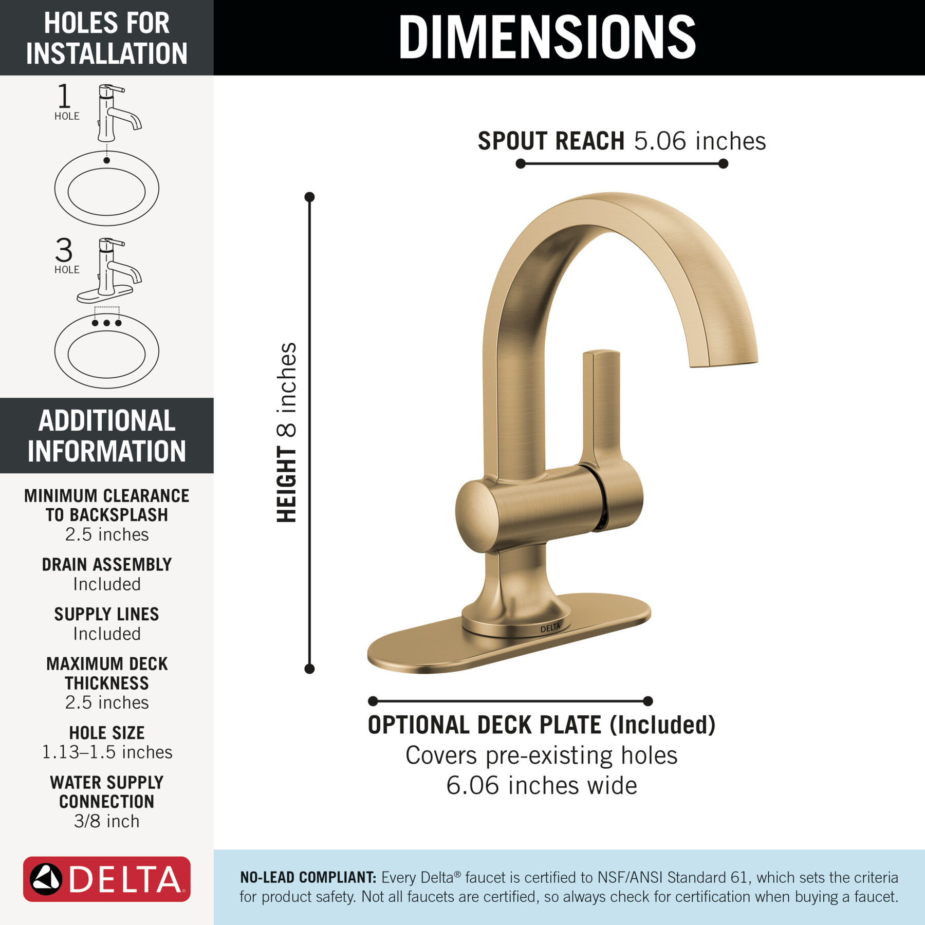 Single Lever Faucet - (Recertified)
