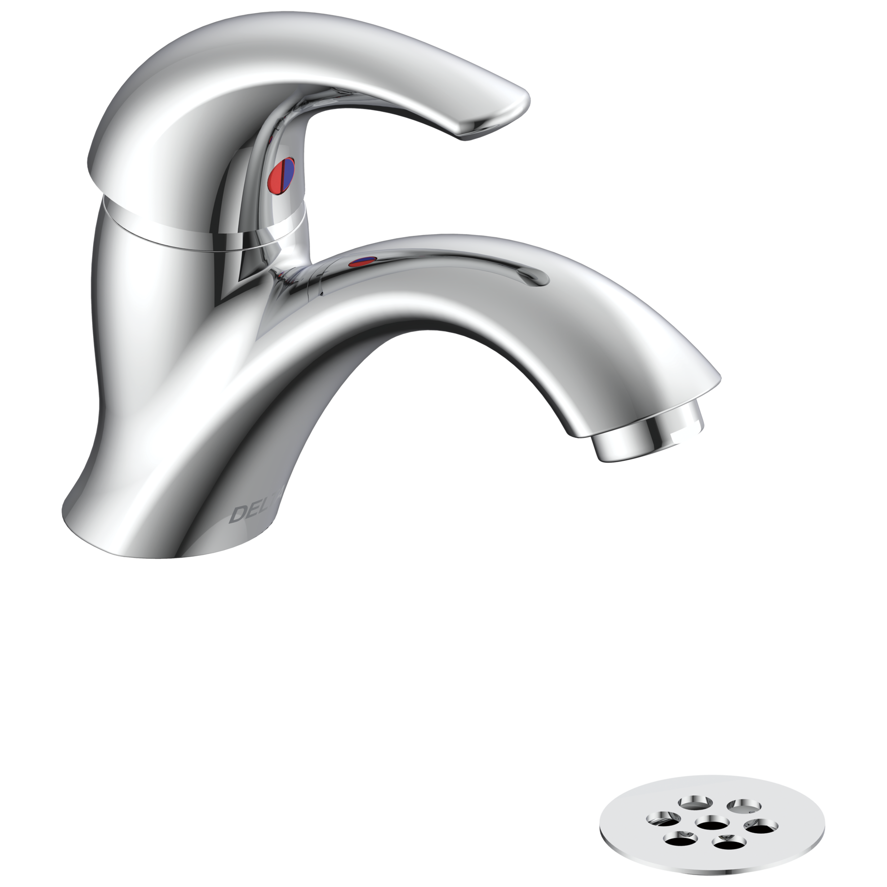 Single-Handle Single Hole Lavatory Faucet with Integrated Scald Risk Reduction