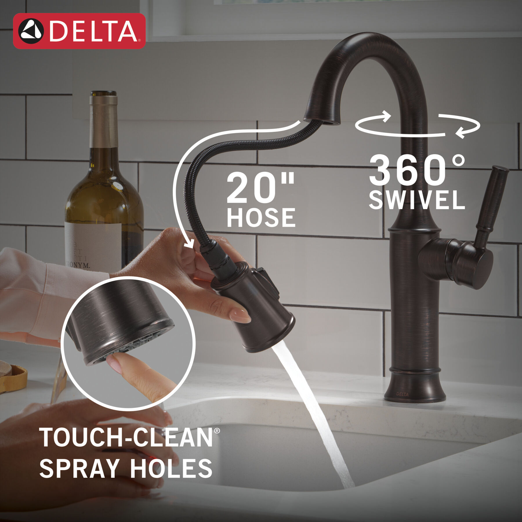 Single Handle Pull-Down Bar / Prep Faucet, image 5