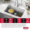 26” Undermount Stainless Steel Single Bowl Kitchen Sink with Accessories