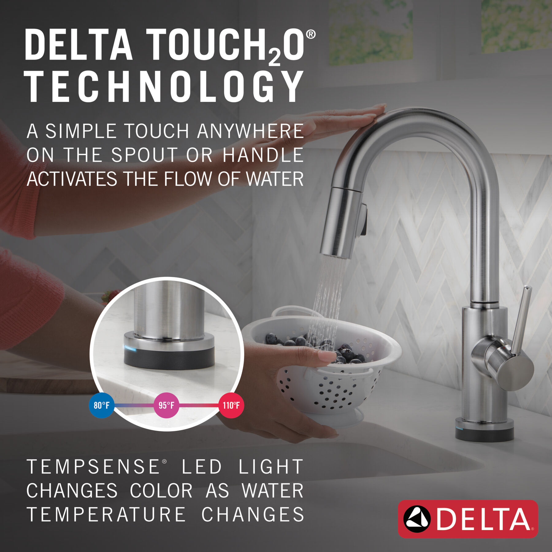 Single Handle Pull-Down Bar / Prep Faucet with Touch<sub>2</sub>O® Technology, image 9