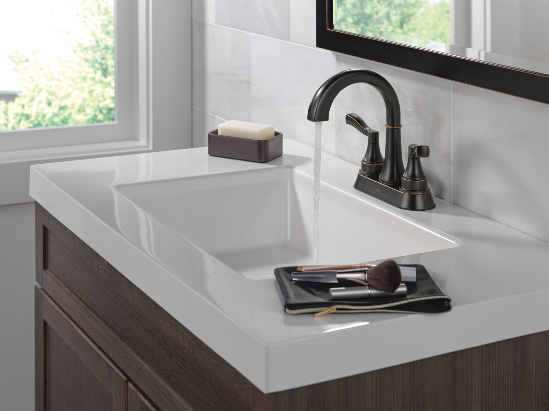 Two Handle Centerset Bathroom Faucet