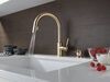Single Handle Pull-Down Kitchen Faucet with Soap Dispenser (Recertified)