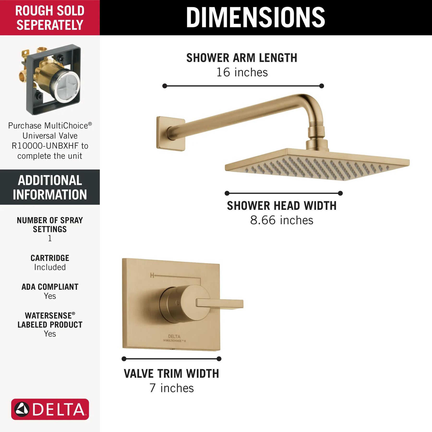 Monitor&reg; 14 Series Shower Trim