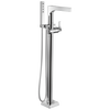 Single Handle Floor Mount Tub Filler Trim with Hand Shower